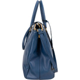 Prada Blue Saffiano Leather Galleria Handbag