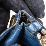 Prada Blue Saffiano Leather Galleria Handbag