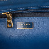 Prada Blue Saffiano Leather Galleria Handbag