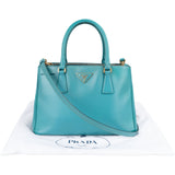 Prada Turquoise Saffiano Leather Galleria Handbag