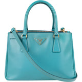 Prada Turquoise Saffiano Leather Galleria Handbag