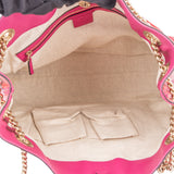 Gucci Pink Patent Leather GG Soho Shoulder Bag