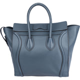 Celine Blue Leather Luggage Handbag