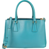 Prada Turquoise Saffiano Leather Galleria Handbag