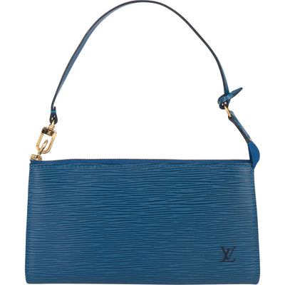 Louis Vuitton Blue Epi Leather Pochette Accessoires Handbag