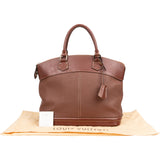 Louis Vuitton Leather Lockit MM Suhali Sienne Handbag