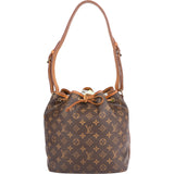 Louis Vuitton Canvas Monogram Sac Noe Petit Shoulder Bag