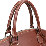 Louis Vuitton Leather Lockit MM Suhali Sienne Handbag