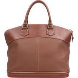 Louis Vuitton Leather Lockit MM Suhali Sienne Handbag