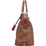 Louis Vuitton Leather Lockit MM Suhali Sienne Handbag