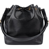 Louis Vuitton Noir Epi Leather Sac Noe Petit Shoulder Bag