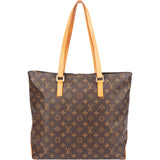 Louis Vuitton Canvas Monogram Cabas Mezzo Shoulder Bag