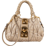 Miu Miu Quilted Leather City Handbag