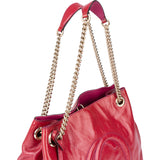Gucci Pink Patent Leather GG Soho Crossbody Bag