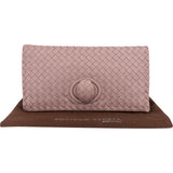 Bottega Veneta Intrecciato Leather Turnlock Clutch