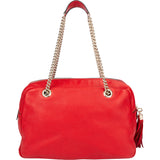 Gucci Red Leather GG Soho Handbag