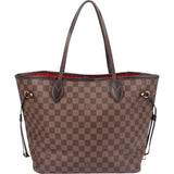 Louis Vuitton Damier Ebene Monogram Neverfull MM Shopper Handbag