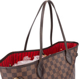 Louis Vuitton Damier Ebene Monogram Neverfull MM Shopper Handbag