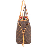 Louis Vuitton Canvas Monogram Neverfull MM Shopper Handbag