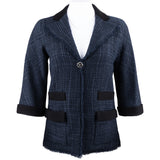 Chanel Spring Blue Tweed Jacket (D36 / FR38)