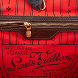 Louis Vuitton Damier Ebene Monogram Neverfull MM Shopper Handbag