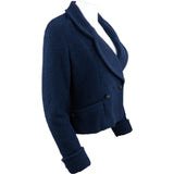 Chanel Bleu Tweed Jacket (D36 / FR38)