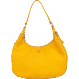 Prada Yellow Leather City Shoulder Bag
