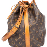 Louis Vuitton Canvas Monogram Sac Noe Petit Shoulder Bag
