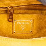 Prada Yellow Leather City Shoulder Bag