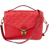 Louis Vuitton Rouge Empreinte Leather Metis Handbag