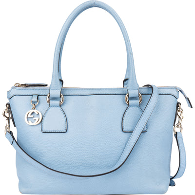 Gucci Blue Leather Charmy Handbag