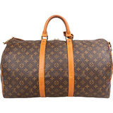 Louis Vuitton Canvas Monogram Keepall 50 Bandouliere