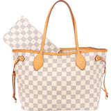 Louis Vuitton Damier Azur Monogram Neverfull PM Handbag