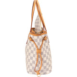 Louis Vuitton Damier Azur Monogram Neverfull PM Handbag
