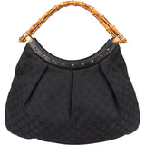 Gucci GG Monogram Bamboo Handbag