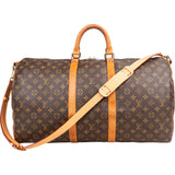 Louis Vuitton Canvas Monogram Keepall 55 Bandouliere