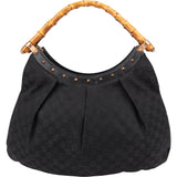 Gucci GG Monogram Bamboo Handbag