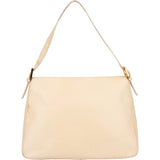 Fendi Leather Crystal FF Buckle Baguette Mamma Handbag