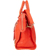 Balenciaga Fire Leather City Handbag