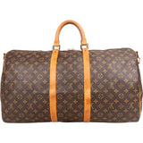 Louis Vuitton Canvas Monogram Keepall 55 Bandouliere