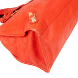Balenciaga Fire Leather City Handbag