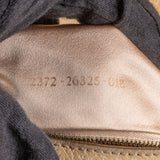 Fendi Leather Crystal FF Buckle Baguette Mamma Handbag