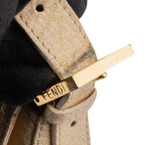 Fendi Leather Crystal FF Buckle Baguette Mamma Handbag