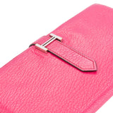 Hermès Pink Leather Bifold Bearn Wallet