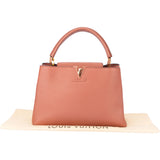 Louis Vuitton Leather Terracotta Capucines MM Handbag