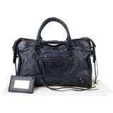 Balenciaga Bleu Leather City Handbag