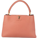 Louis Vuitton Leather Terracotta Capucines MM Handbag