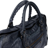 Balenciaga Bleu Leather City Handbag