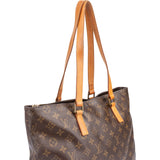 Louis Vuitton Canvas Monogram Cabas Mezzo Shoulder Bag