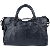 Balenciaga Bleu Leather City Handbag